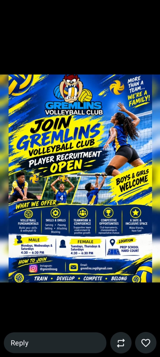 Gremlins Volleyball Club Player Recruitment (Male)