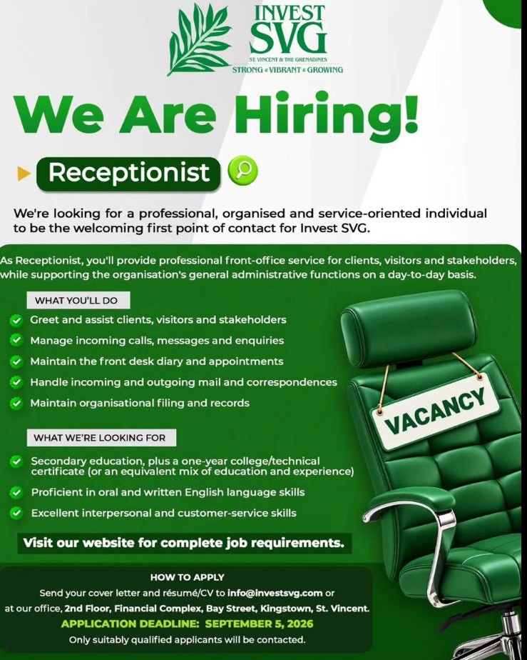 Notice for Receptionist